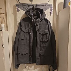 Obey Charcoal Hooded Field Jacket